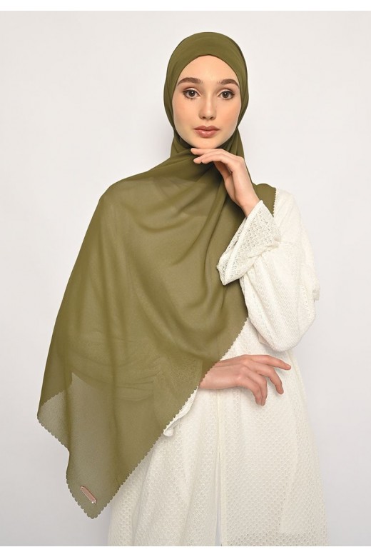Pasmina Instan Lasercut Cerutti Olive